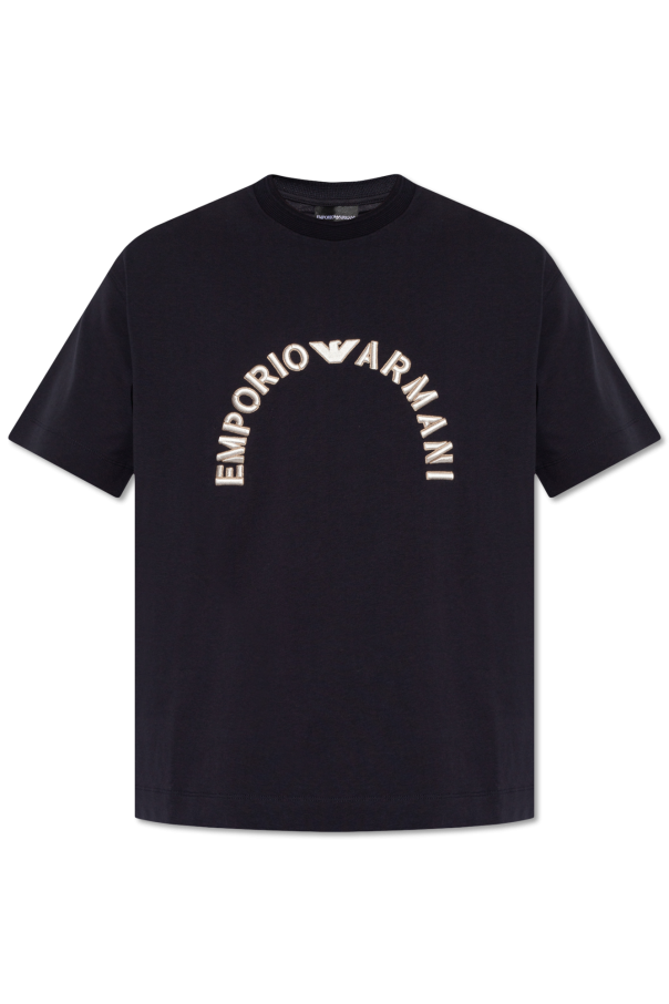 Granatowy T Shirt Z Logo Emporio Armani Vitkac Polska